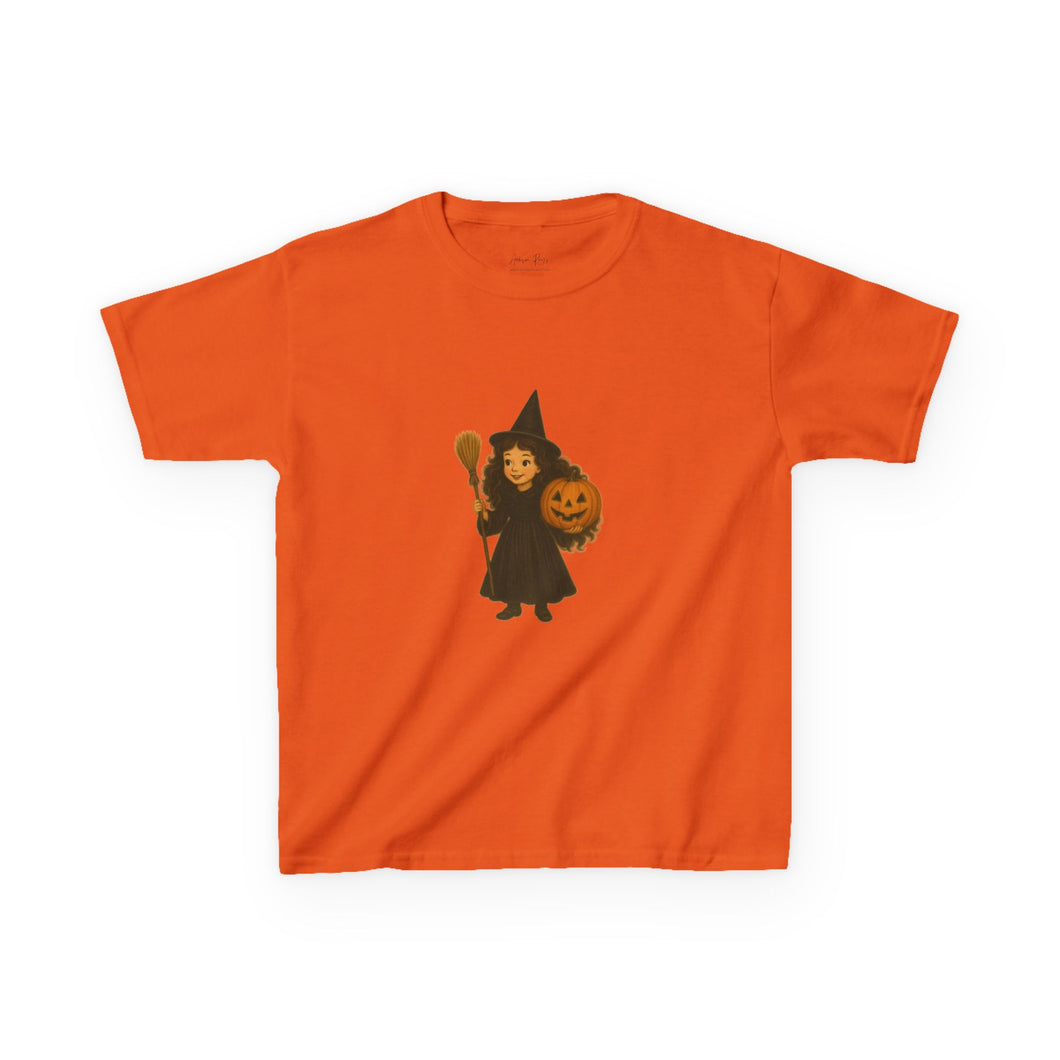 Kids Halloween Witch Tee Brunette