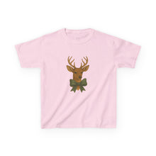 Load image into Gallery viewer, Festive Kids Reindeer Tee, Holiday Shirt, Christmas Gift, Winter Fashion, Cute Animal Tee, Kids Playwear, Seasonal Apparel