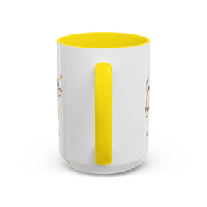 Know Your Worth Accent Coffee Mug - Cute Cat Design, Inspirational 11/15oz Mug