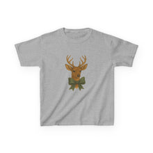 Load image into Gallery viewer, Festive Kids Reindeer Tee, Holiday Shirt, Christmas Gift, Winter Fashion, Cute Animal Tee, Kids Playwear, Seasonal Apparel