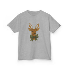 Load image into Gallery viewer, Festive Kids Reindeer Tee, Holiday Shirt, Christmas Gift, Winter Fashion, Cute Animal Tee, Kids Playwear, Seasonal Apparel