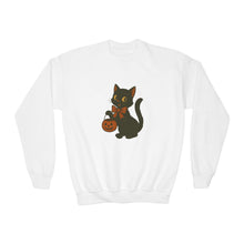 Load image into Gallery viewer, Black Cat Youth Sweatshirt