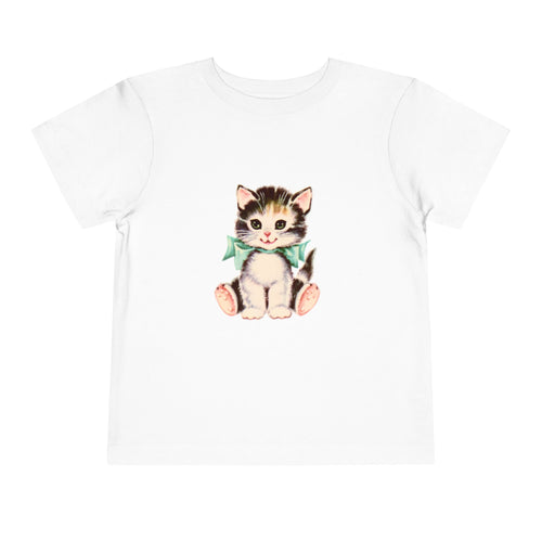 Cute Kitten Toddler Tee - Adorable Cat Graphic Short Sleeve Shirt for Kids