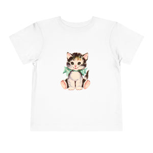 Cute Kitten Toddler Tee - Adorable Cat Graphic Short Sleeve Shirt for Kids