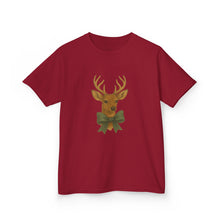 Load image into Gallery viewer, Festive Kids Reindeer Tee, Holiday Shirt, Christmas Gift, Winter Fashion, Cute Animal Tee, Kids Playwear, Seasonal Apparel