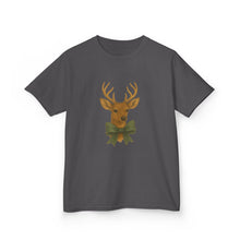 Load image into Gallery viewer, Festive Kids Reindeer Tee, Holiday Shirt, Christmas Gift, Winter Fashion, Cute Animal Tee, Kids Playwear, Seasonal Apparel