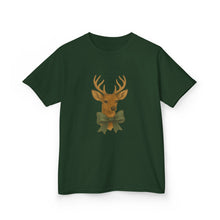 Load image into Gallery viewer, Festive Kids Reindeer Tee, Holiday Shirt, Christmas Gift, Winter Fashion, Cute Animal Tee, Kids Playwear, Seasonal Apparel
