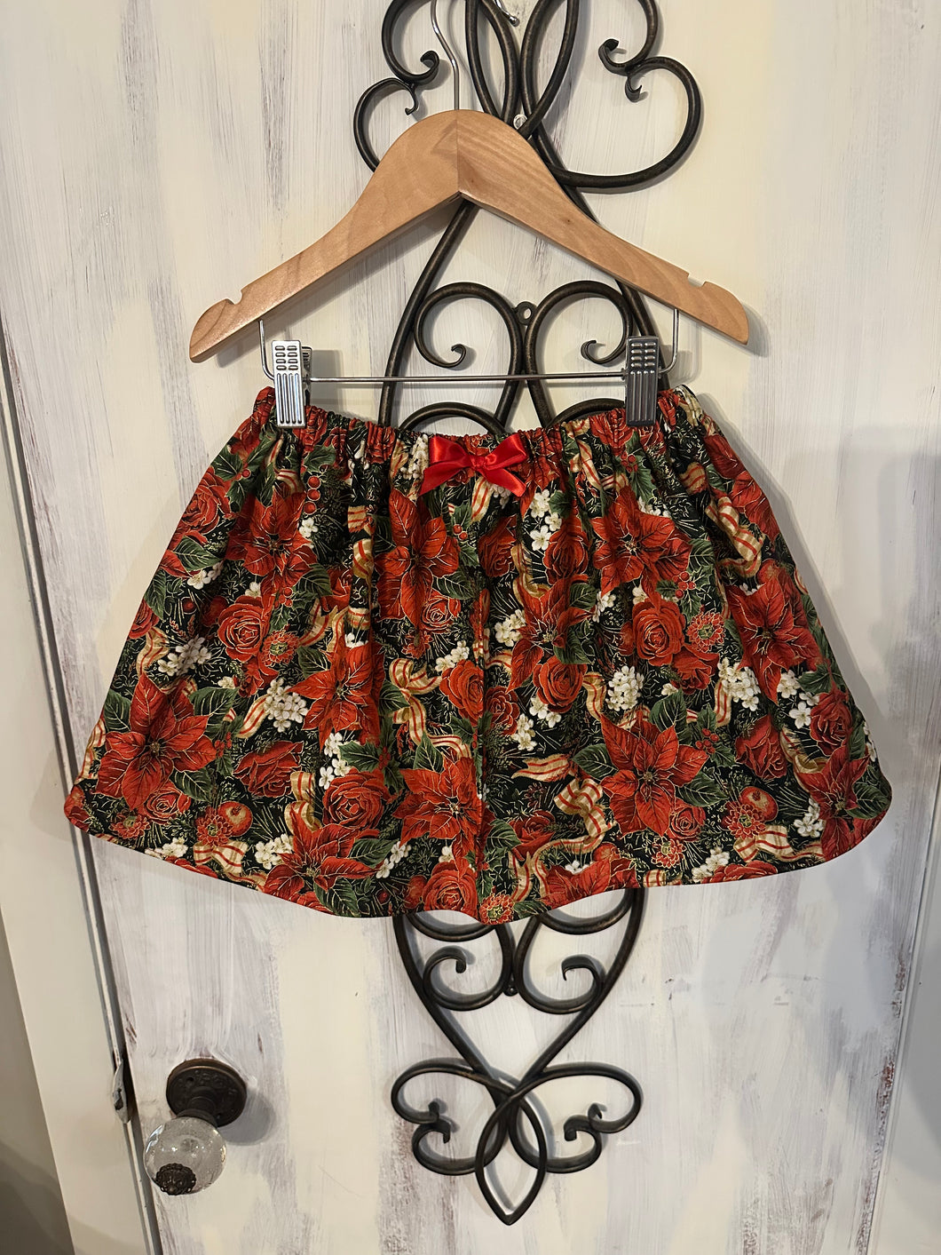 Poinsettia Holiday Skirt