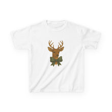 Load image into Gallery viewer, Festive Kids Reindeer Tee, Holiday Shirt, Christmas Gift, Winter Fashion, Cute Animal Tee, Kids Playwear, Seasonal Apparel