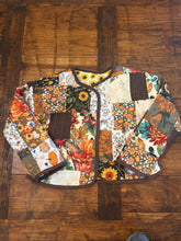 Load image into Gallery viewer, Fall Patchwork Jacket Reversible 6/7Y