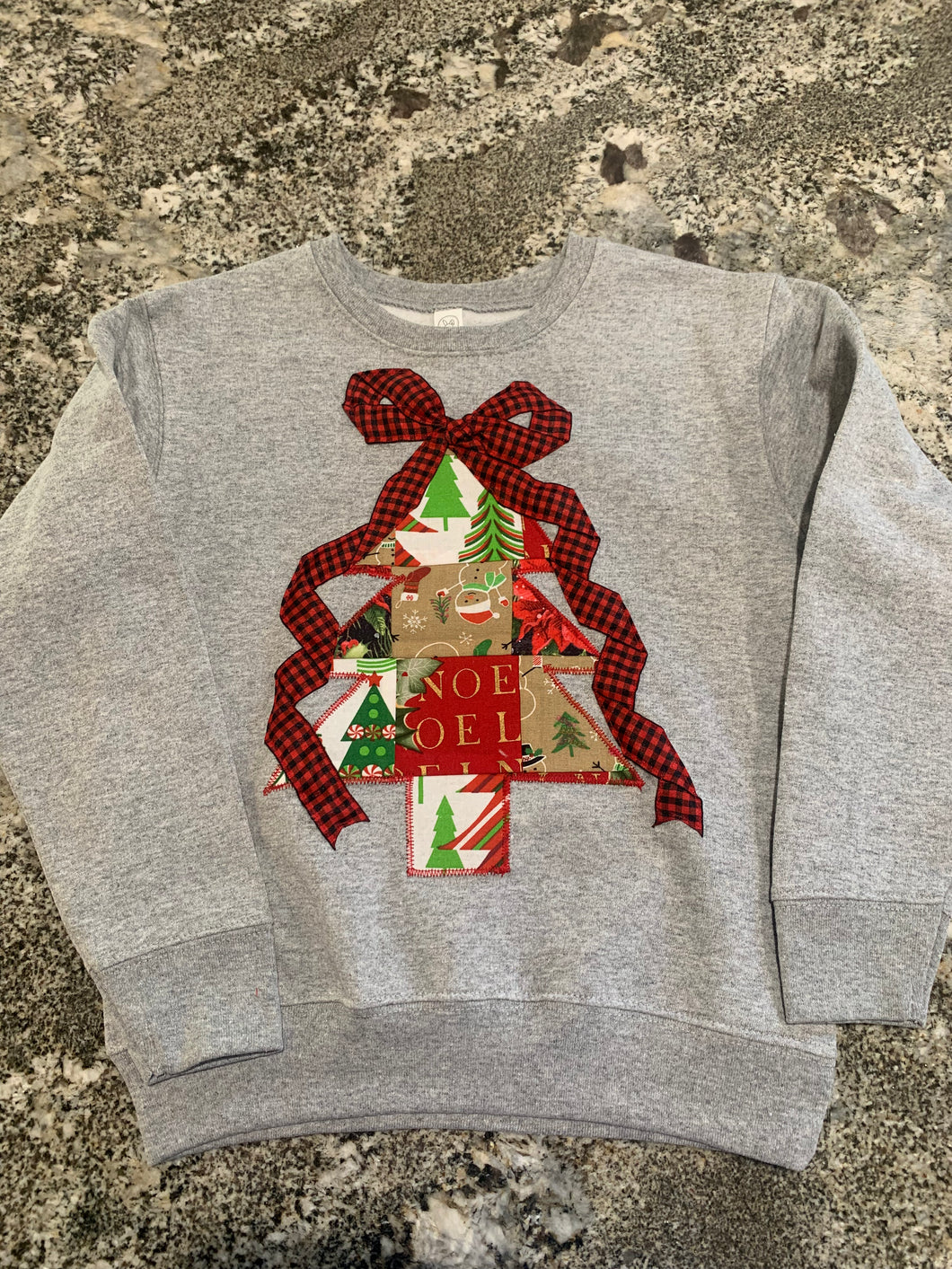 5/6T Grey Christmas Tree Sweatshirt