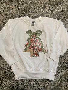 XS Youth White Christmas Sweatshirt