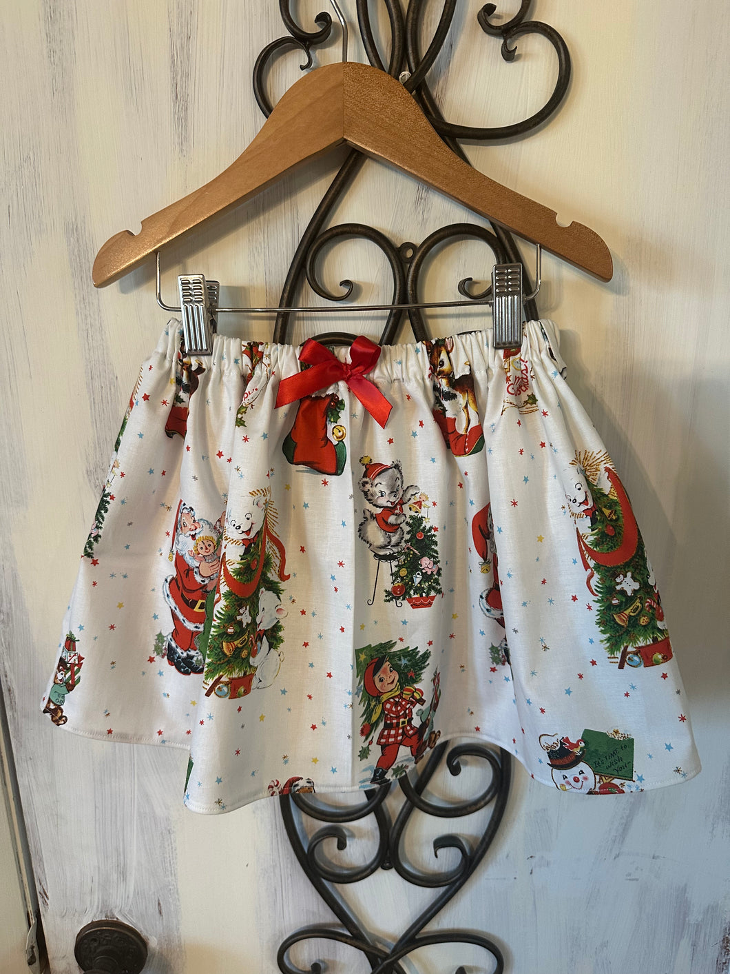 White Retro Holiday Skirt